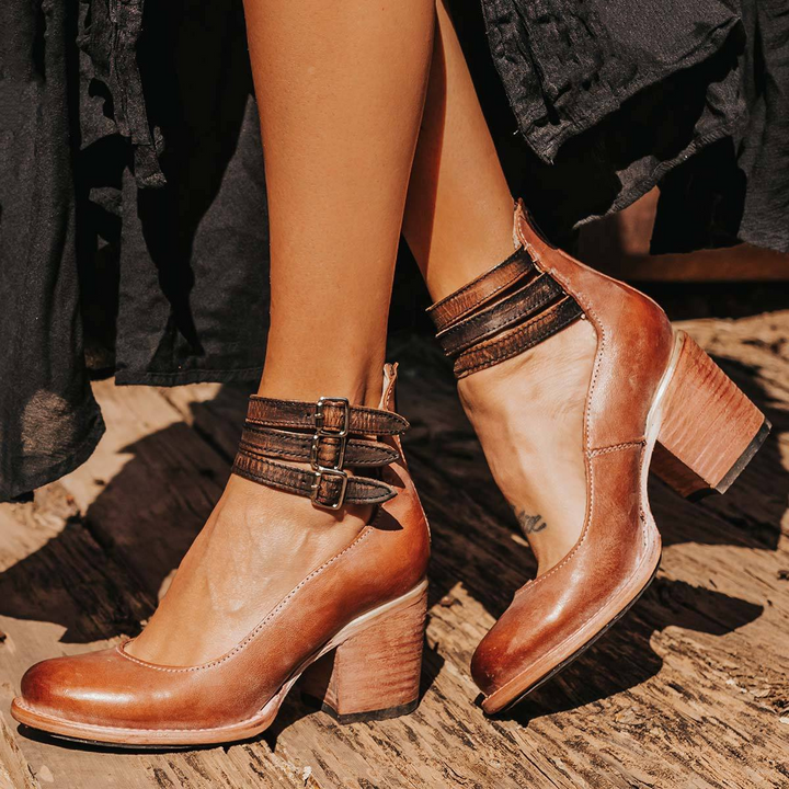 Mirella™ | Zapatos de tacón de cuero cómodos