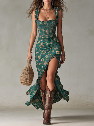 Lara | Vestido largo de estilo boho retro