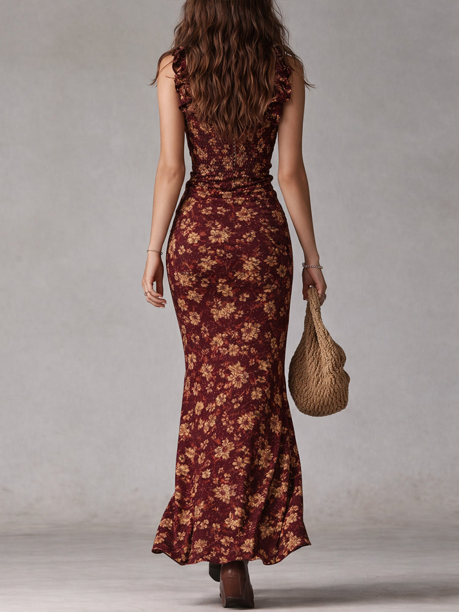 Lara | Vestido largo de estilo boho retro