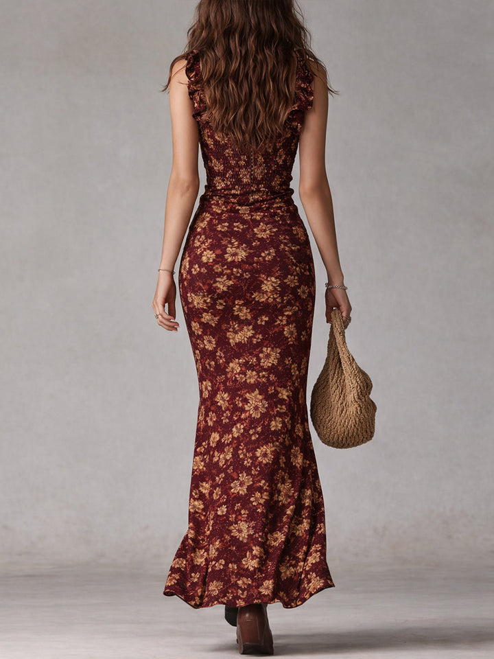 Lara | Vestido largo de estilo boho retro