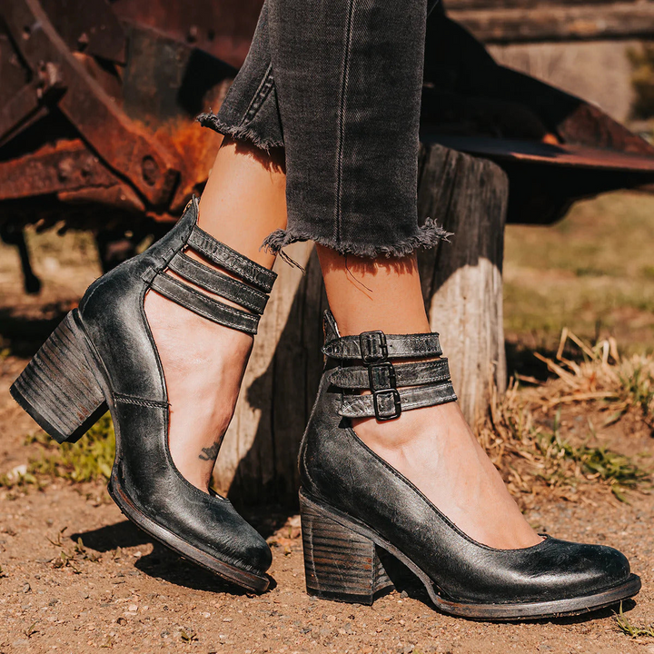 Mirella™ | Zapatos de tacón de cuero cómodos