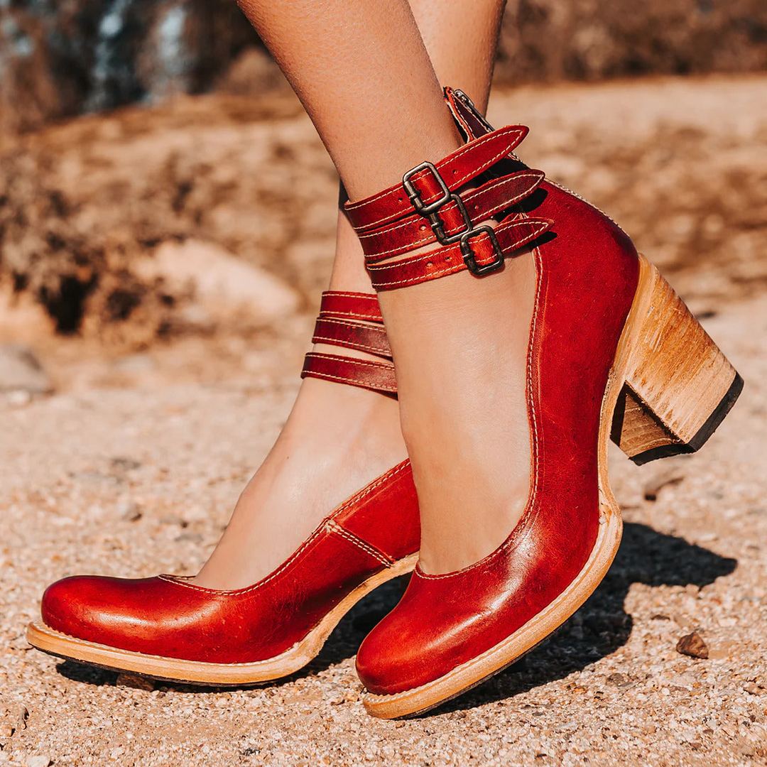 Mirella™ | Zapatos de tacón de cuero cómodos