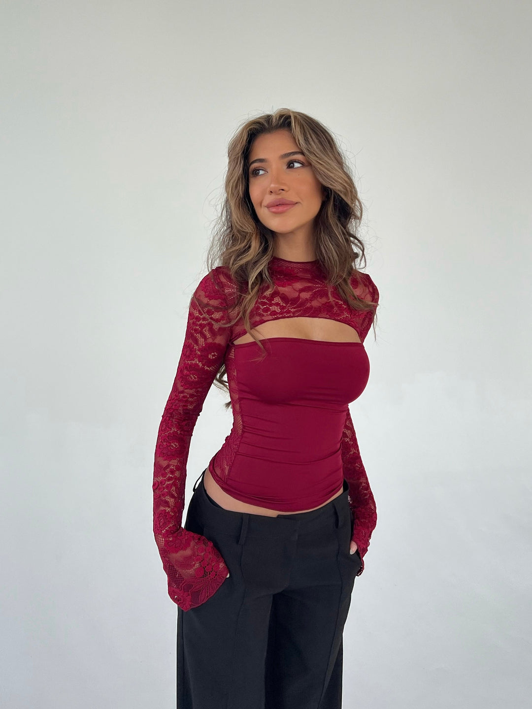 Top de encaje