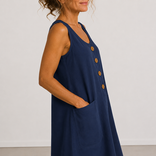 María | Vestido fresco de algodón y lino