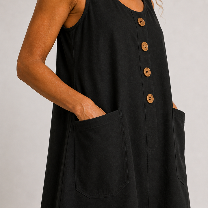 María | Vestido fresco de algodón y lino