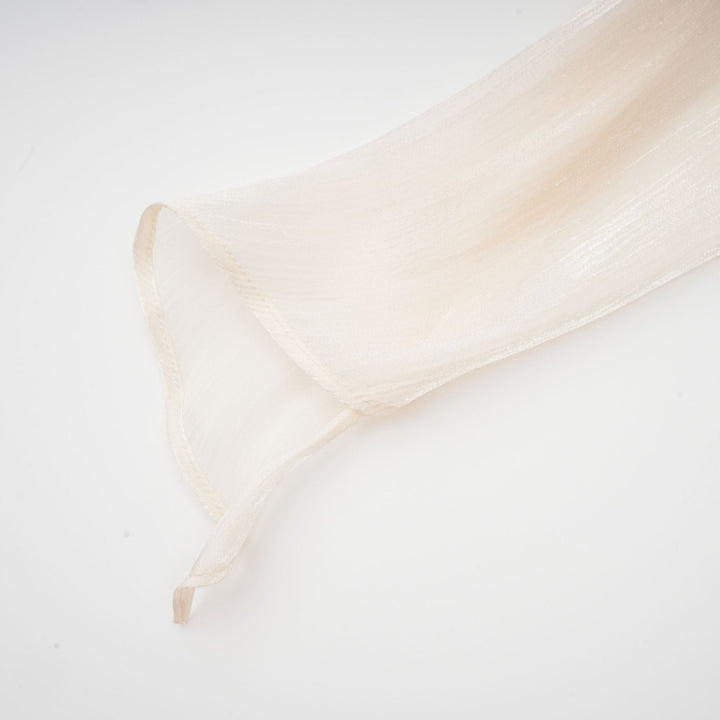 Mini vestido con volantes y pliegues neutro Eugénia