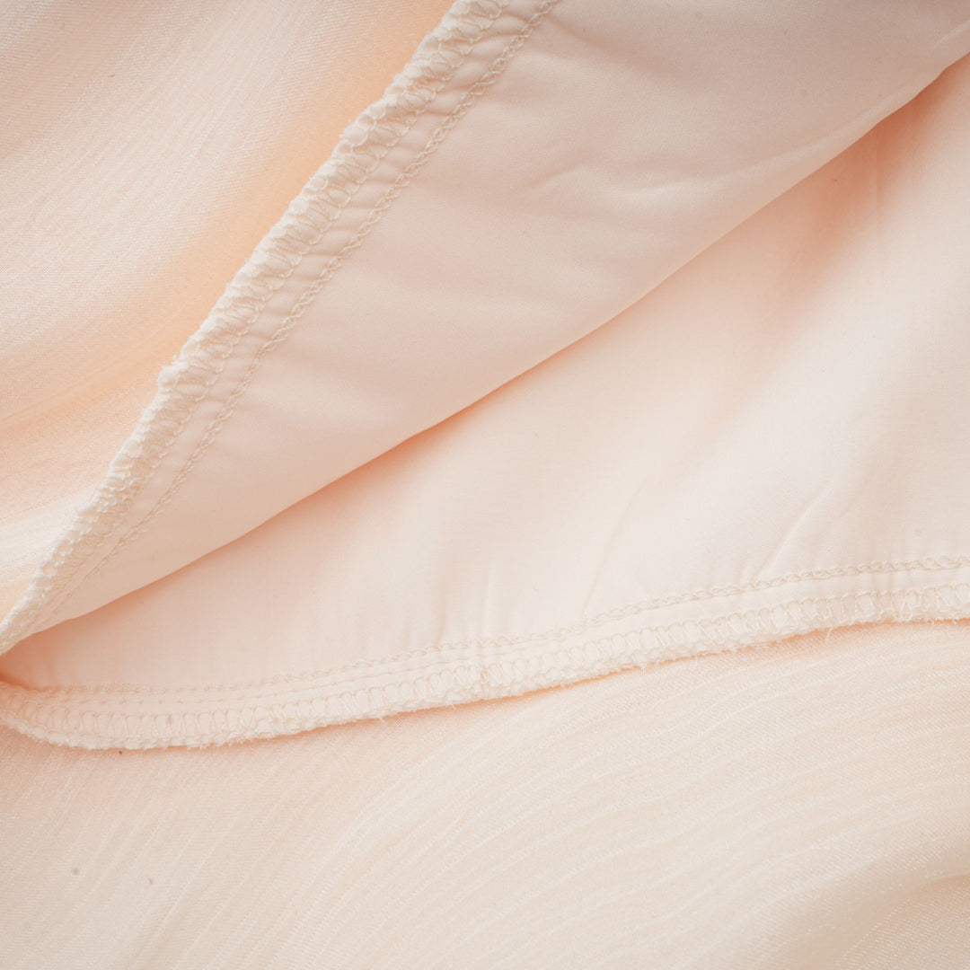 Mini vestido con volantes y pliegues neutro Eugénia