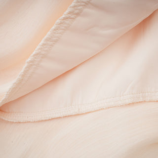 Mini vestido con volantes y pliegues neutro Eugénia