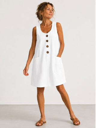María | Vestido fresco de algodón y lino