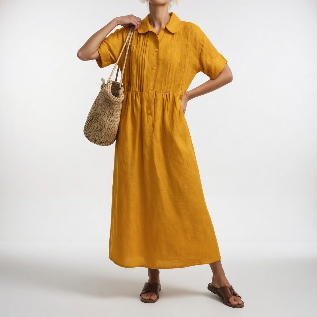 Vestido camisero fluido de verano