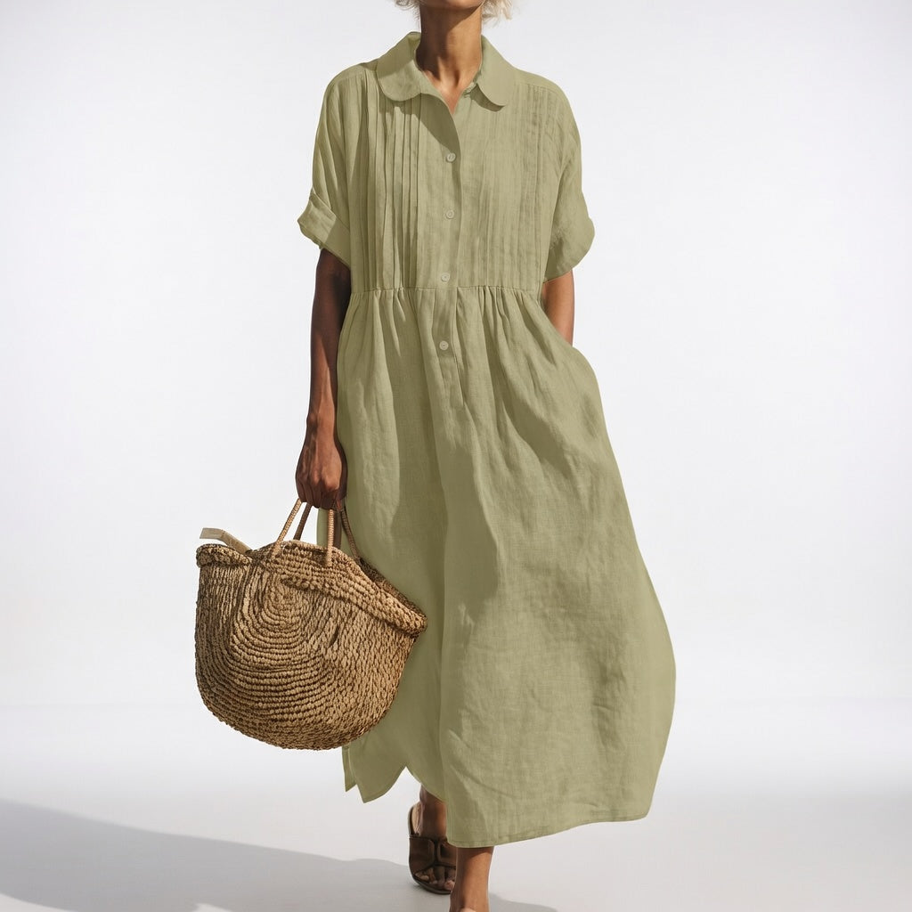 Vestido camisero fluido de verano