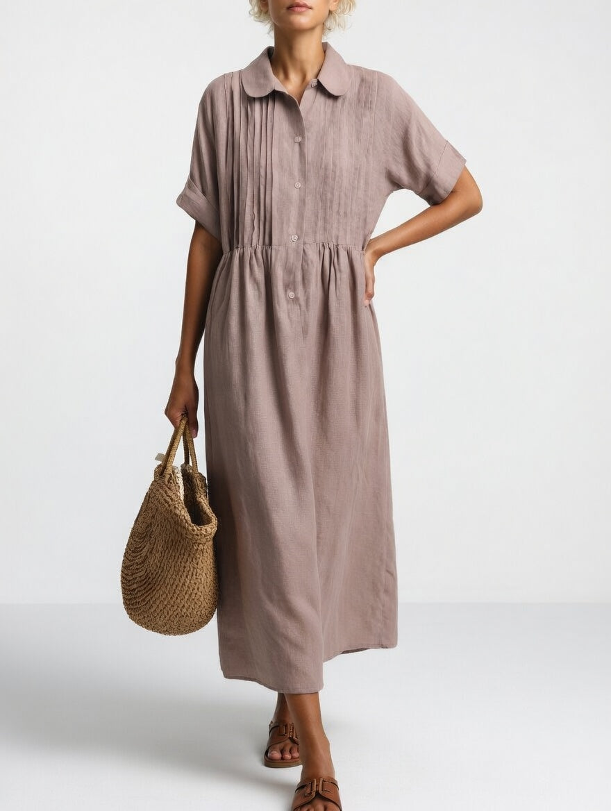 Vestido camisero fluido de verano