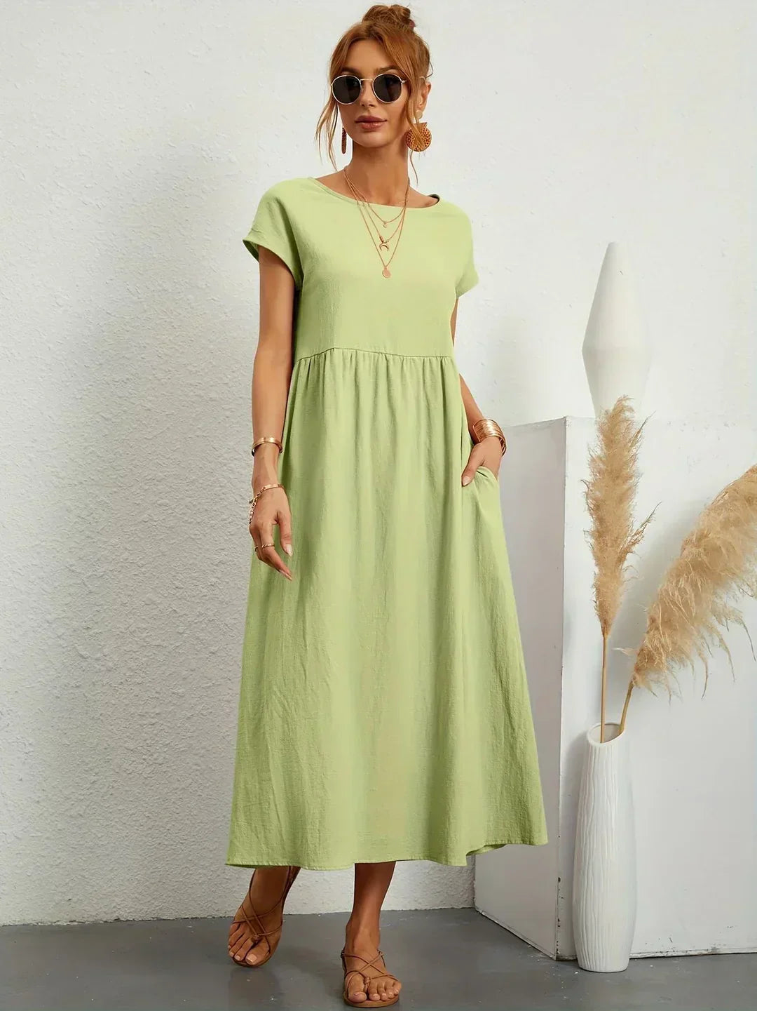 Gabrielle™ — Vestido midi fluido de elegancia atemporal