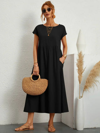 Gabrielle™ — Vestido midi fluido de elegancia atemporal