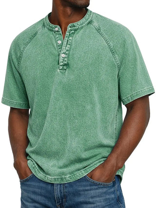 Camisa vintage abotonada para hombre