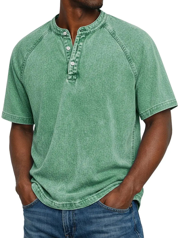 Camisa vintage abotonada para hombre