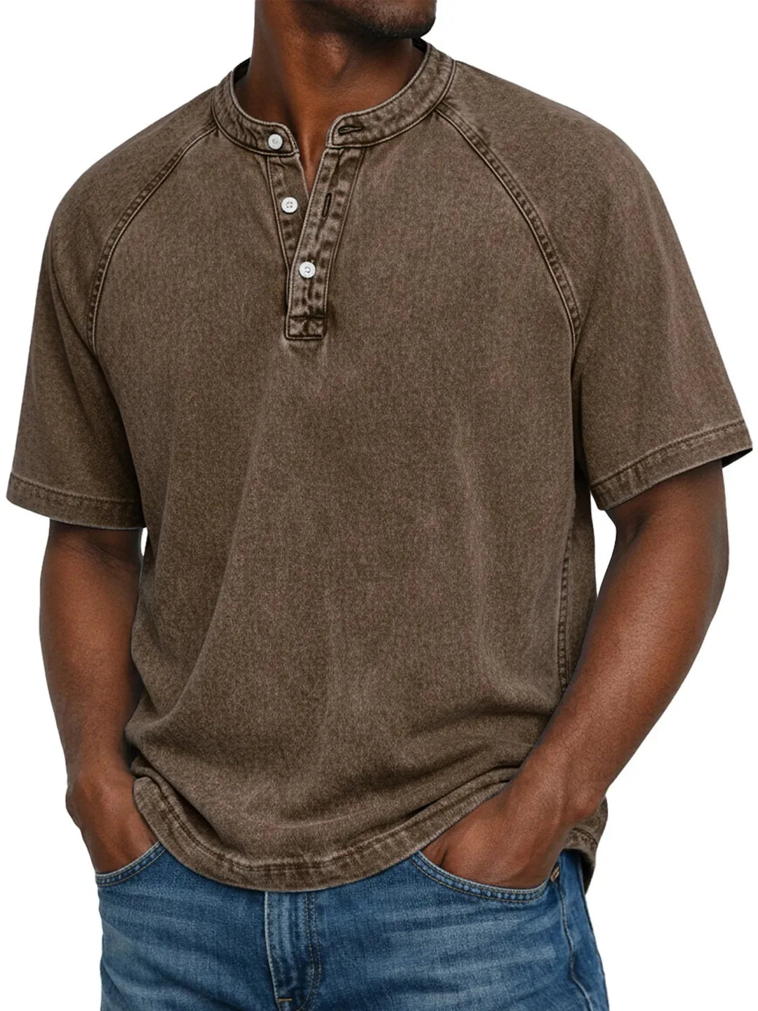 Camisa vintage abotonada para hombre