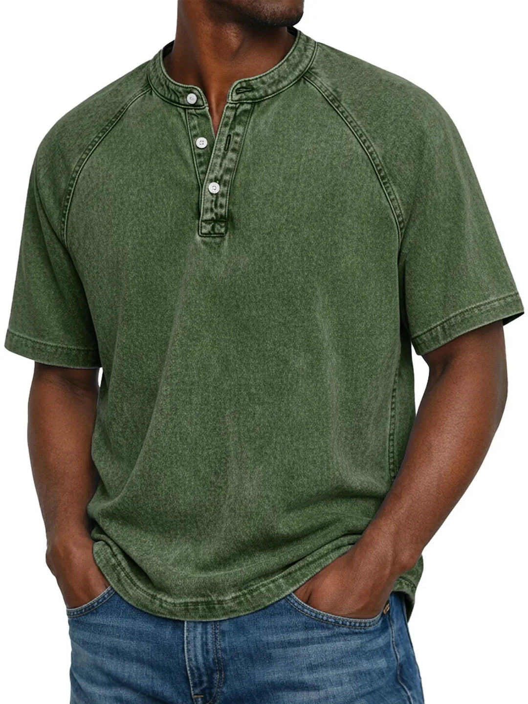 Camisa vintage abotonada para hombre