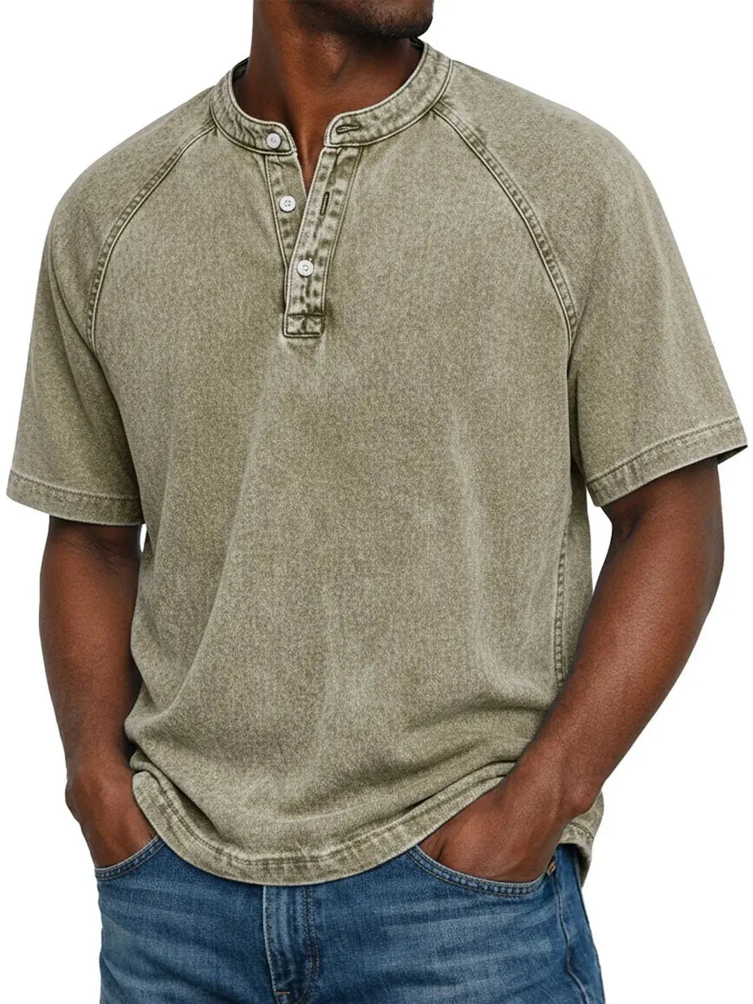 Camisa vintage abotonada para hombre