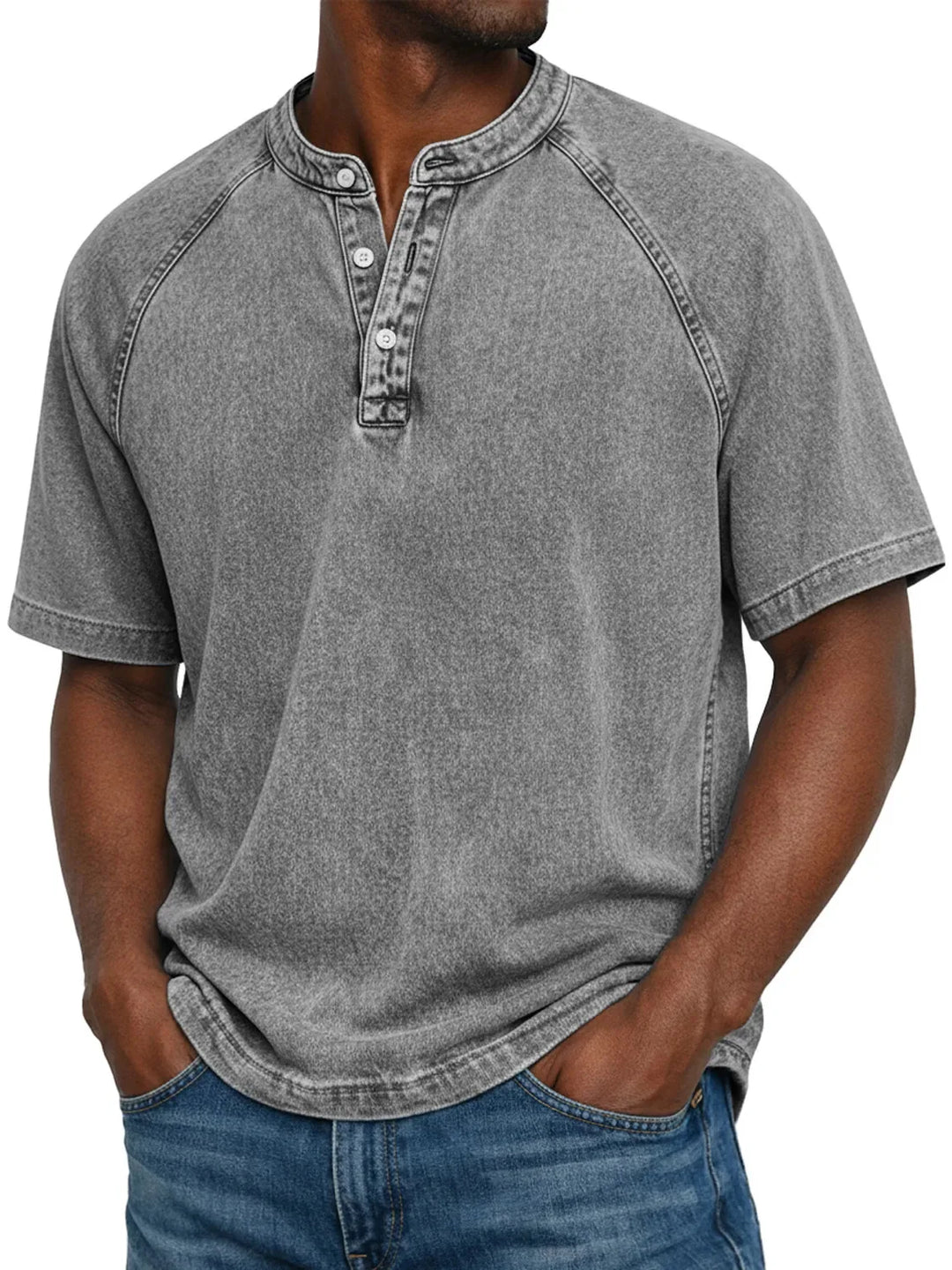 Camisa vintage abotonada para hombre