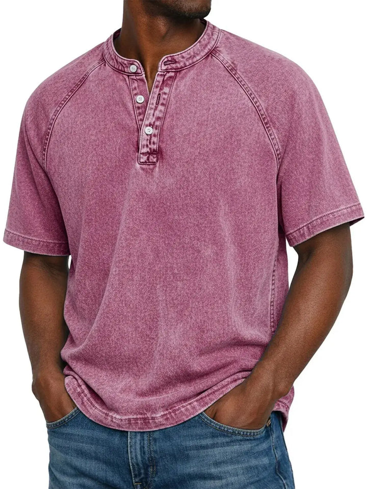 Camisa vintage abotonada para hombre