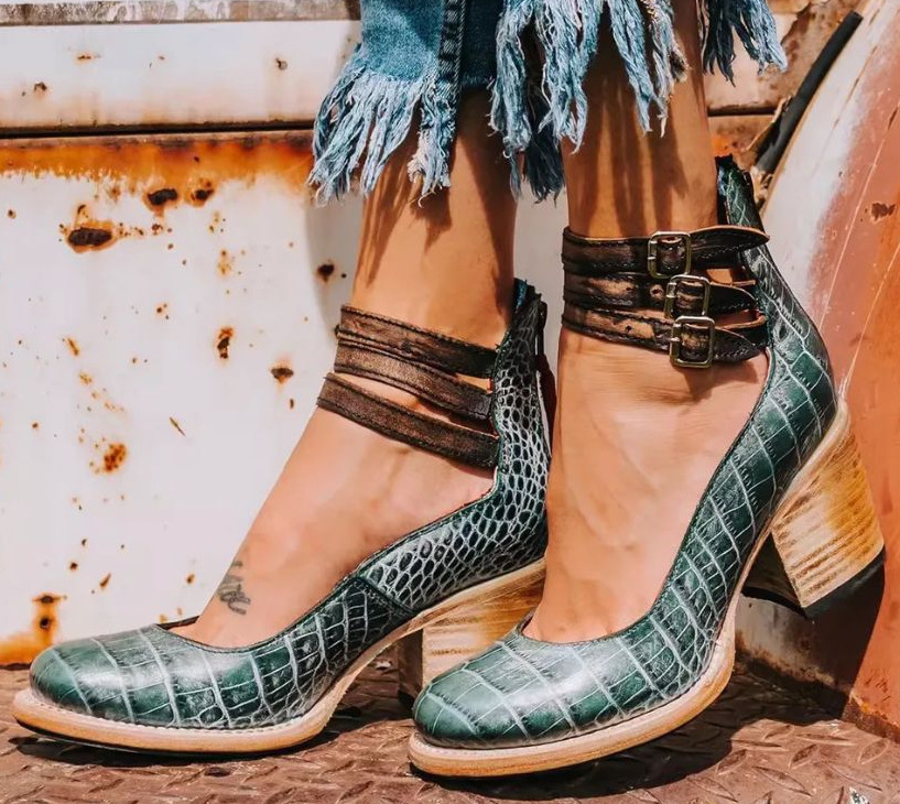 Mirella™ | Zapatos de tacón de cuero cómodos