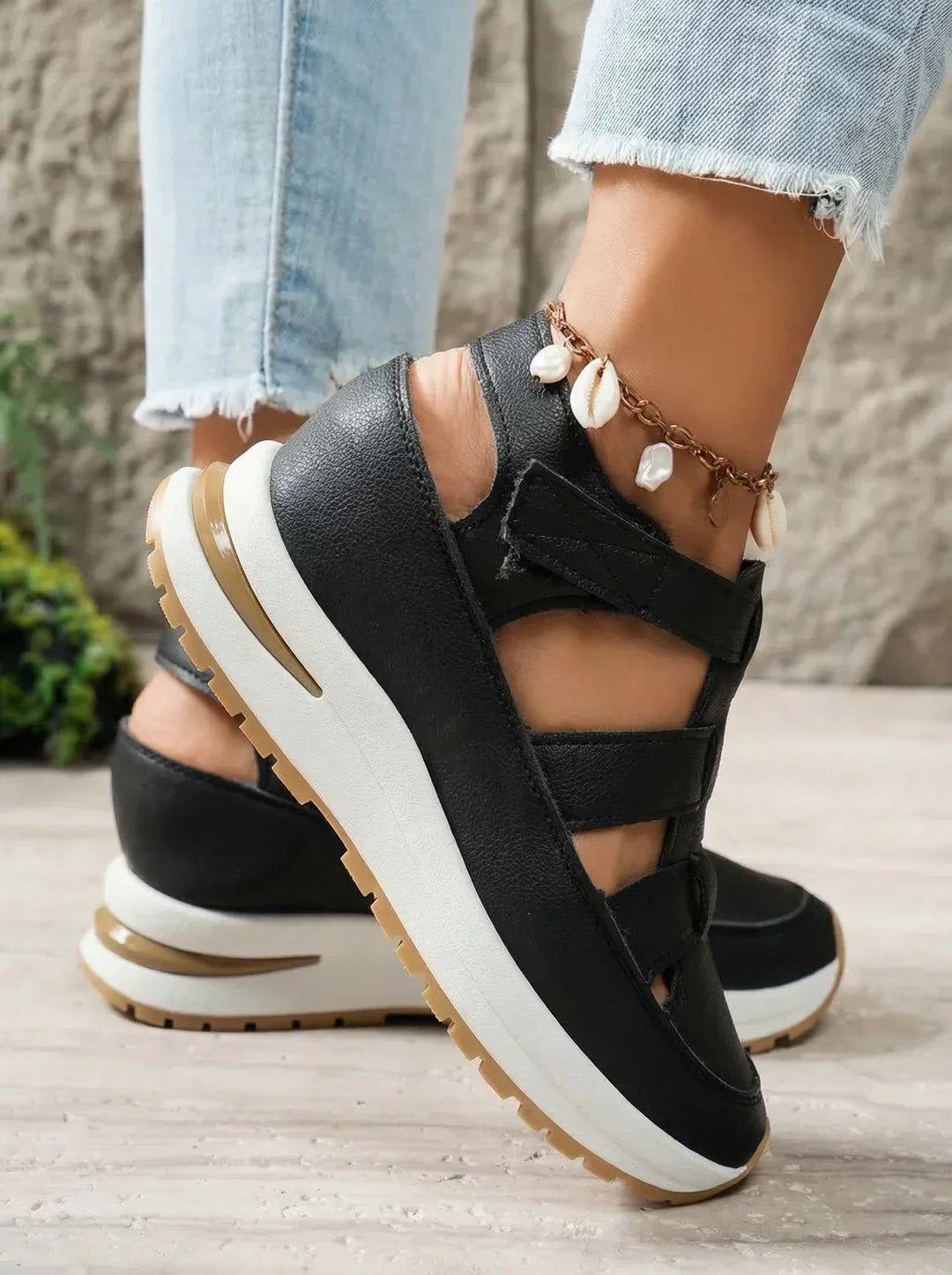 Duna - Sandalias de cuña cómodas para mujer