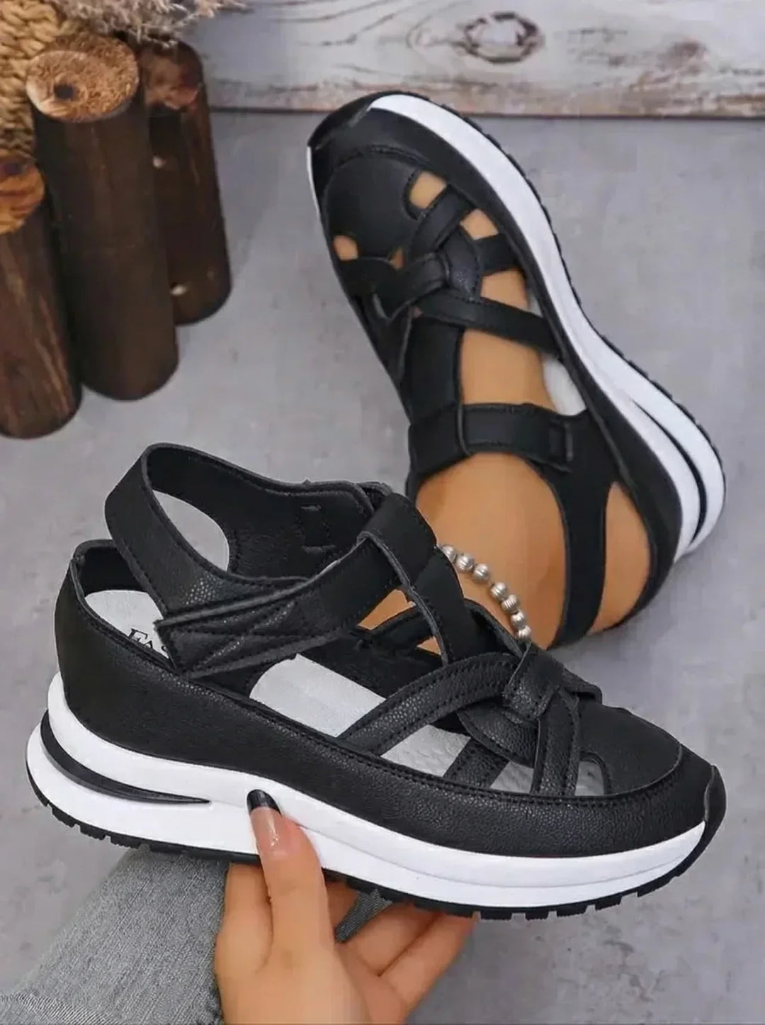 Duna - Sandalias de cuña cómodas para mujer