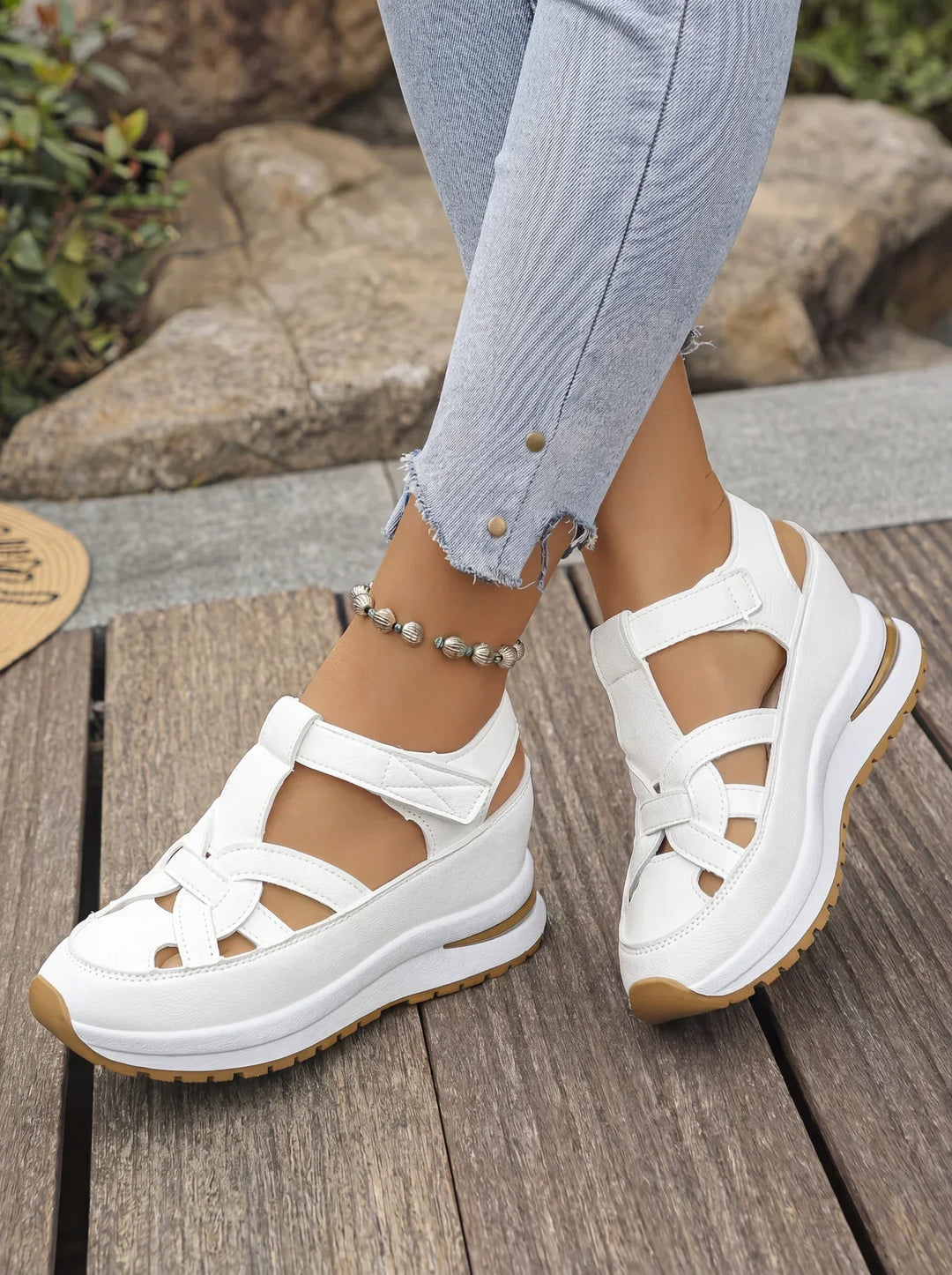Duna - Sandalias de cuña cómodas para mujer